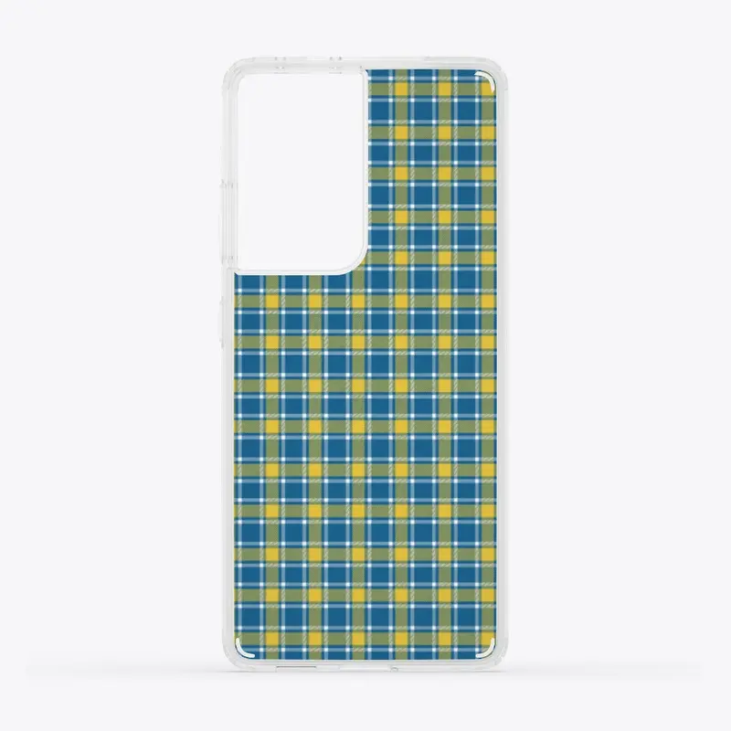 Yellow and Blue Buffalo Check Pattern