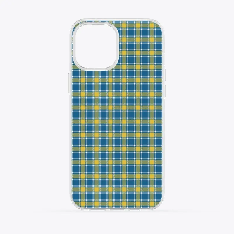 Yellow and Blue Buffalo Check Pattern