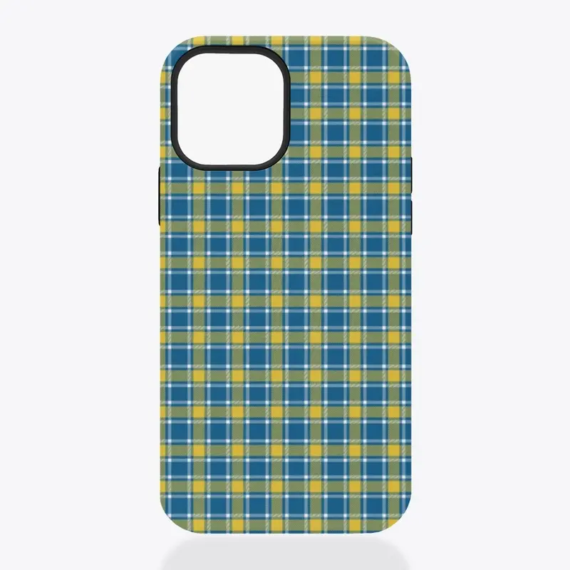 Yellow and Blue Buffalo Check Pattern