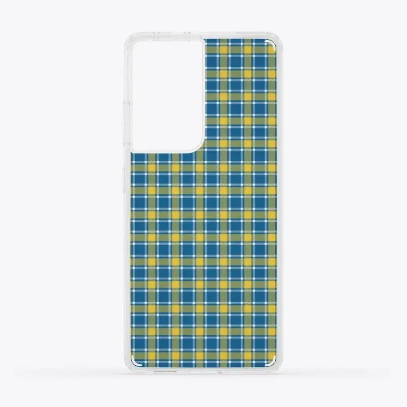 Yellow and Blue Buffalo Check Pattern